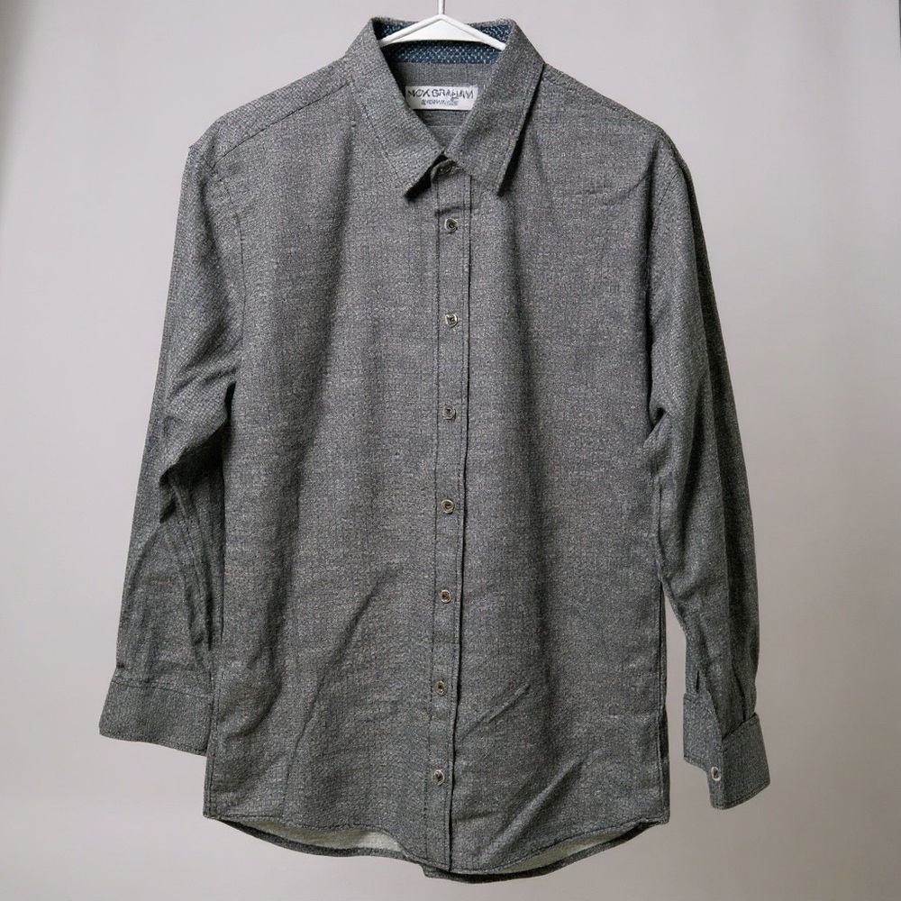 Nick Graham Men’s Stretch Modern Fit Long Sleeve Shirt Size 16-16.5 32/33